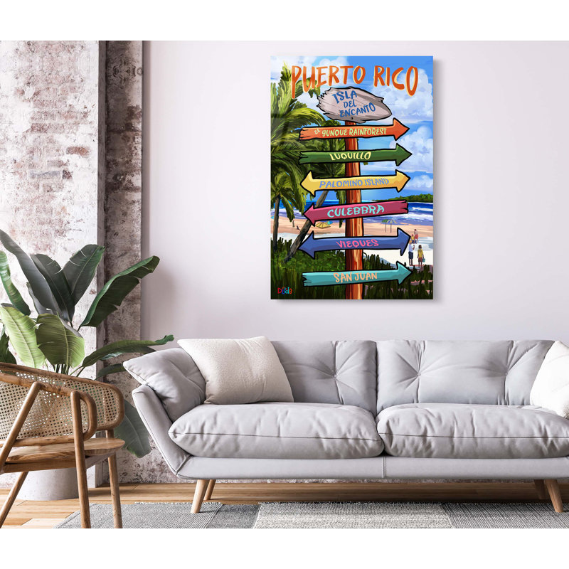 Dovecove Puerto Rico Isla Del Encanto Sign, Puerto Rican Wall Art